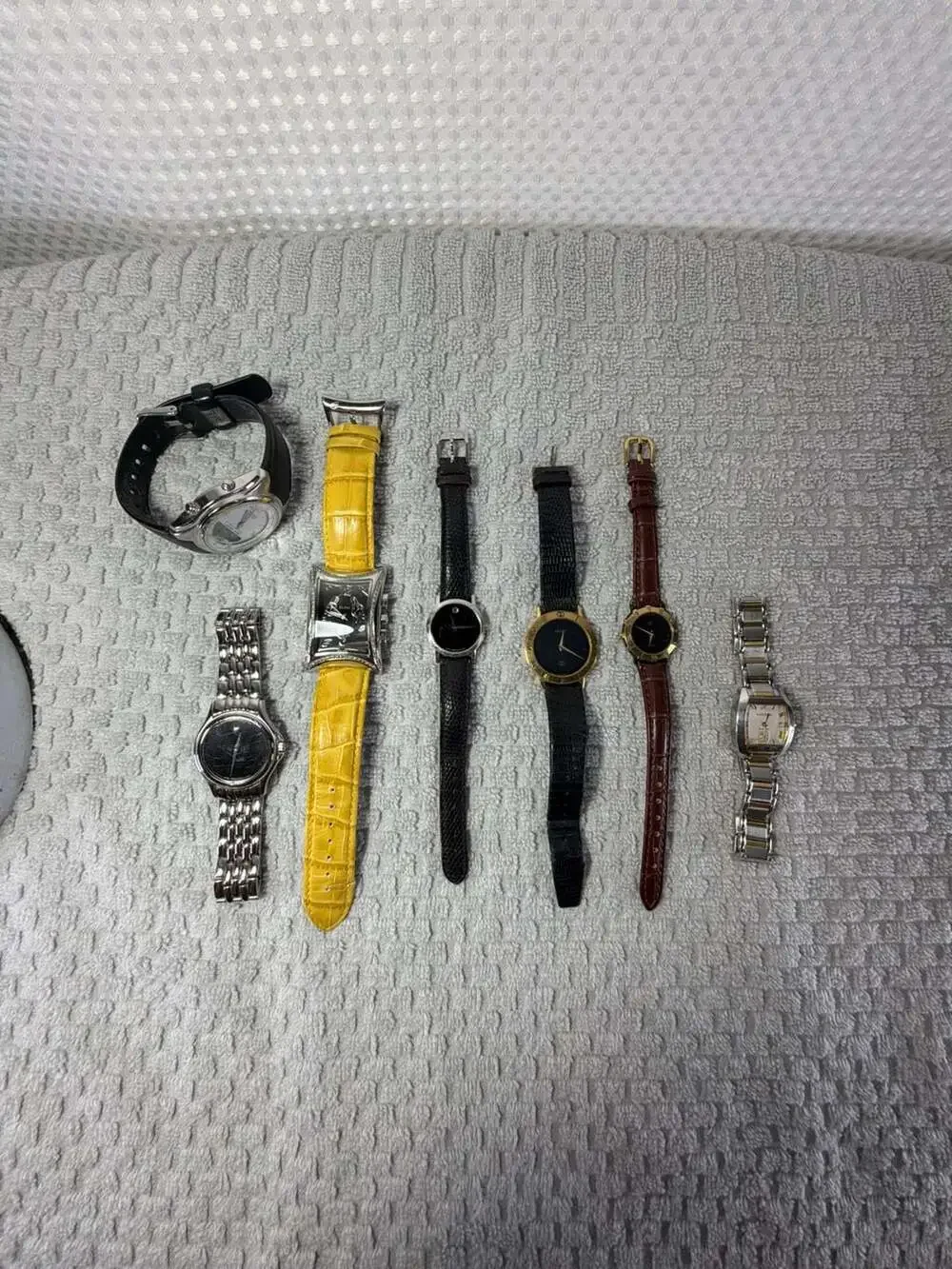 Lot of 7 Assorted Women's Wristwatches including Gucci and Movado for repair